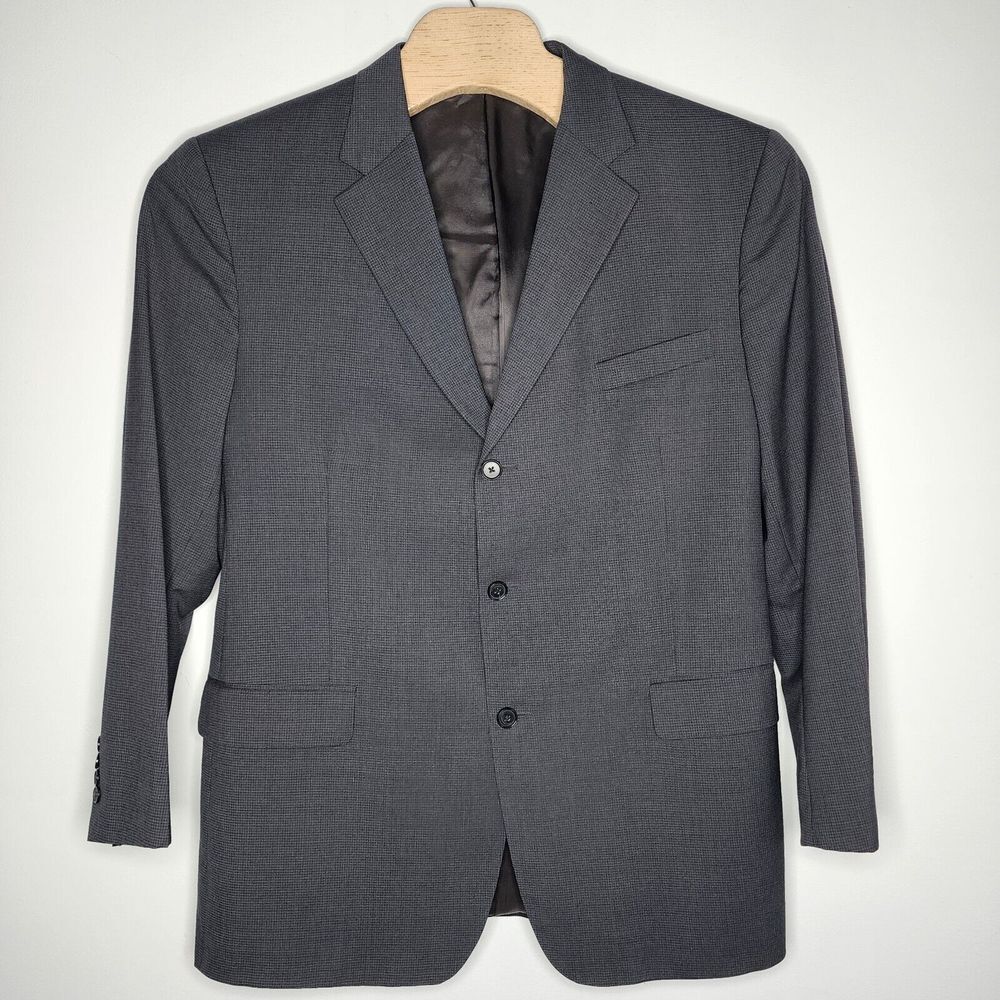 Brooks Brothers Men's 3 Button Pure Wool‎ Gray Blazer Sport Coat 46/41 long READ